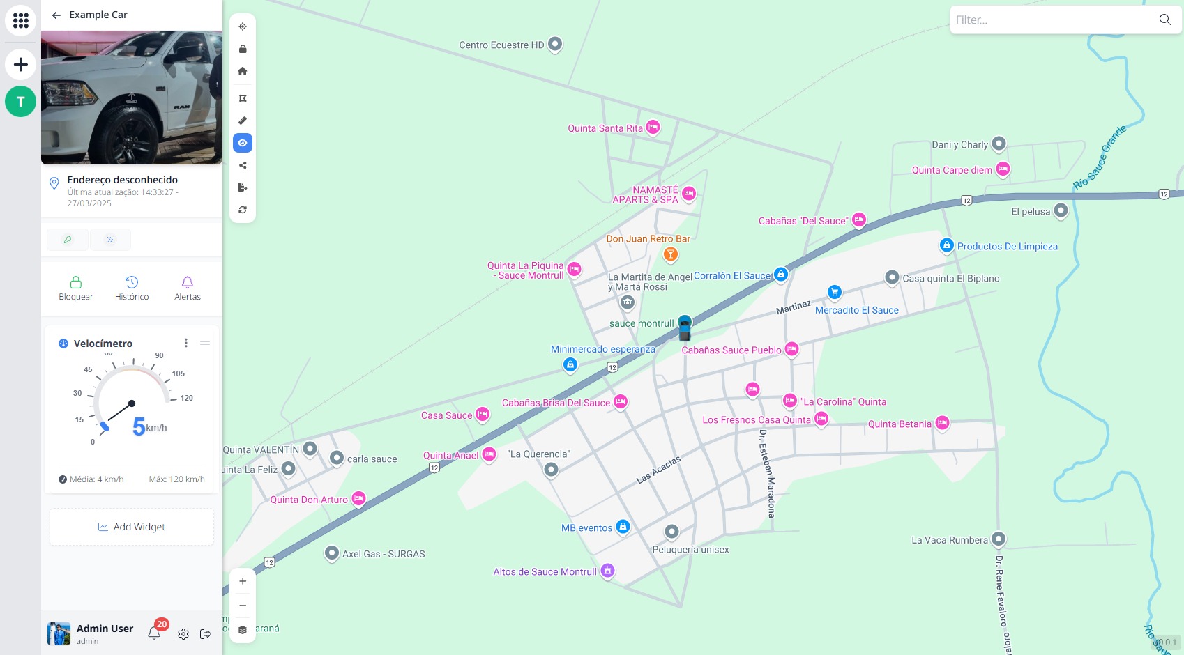 Mapa de rastreamento